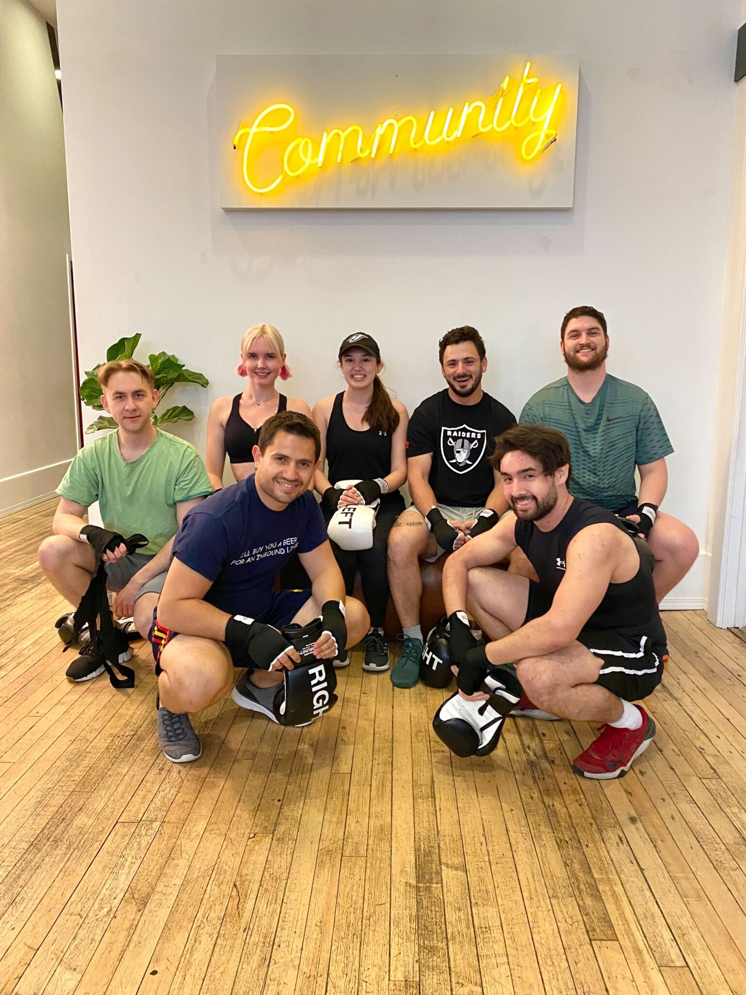 Team at the community gym