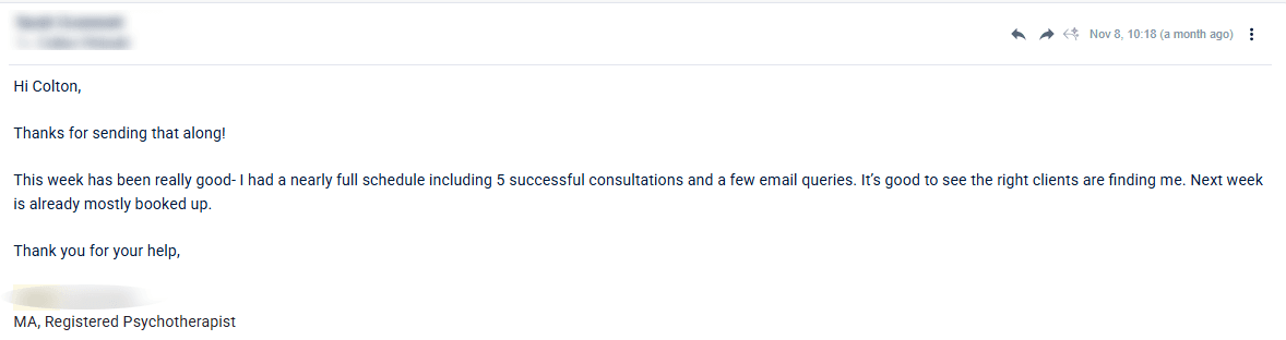 How First Rank Helped A Psychotherapist Find The Right Clients And Grow Their Business