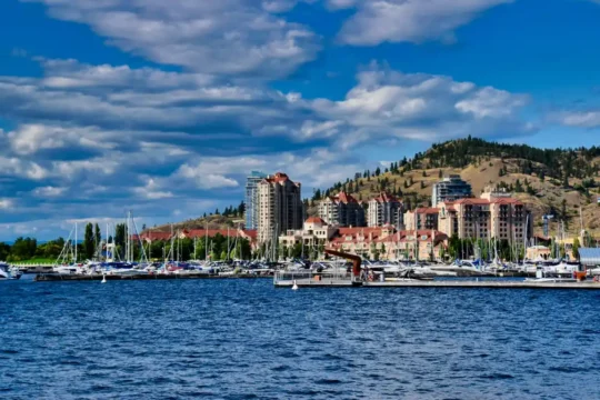 VIew of Knox Mountain in Kelowna BC